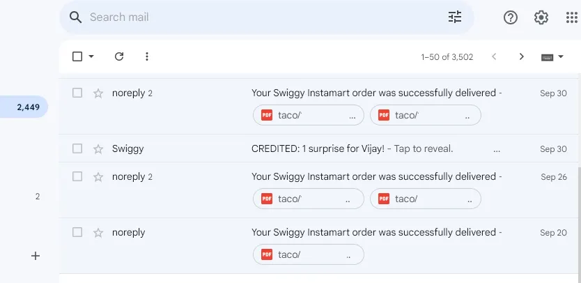 Swiggy email