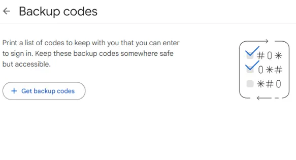 Backup Codes