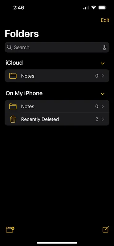 Notes app