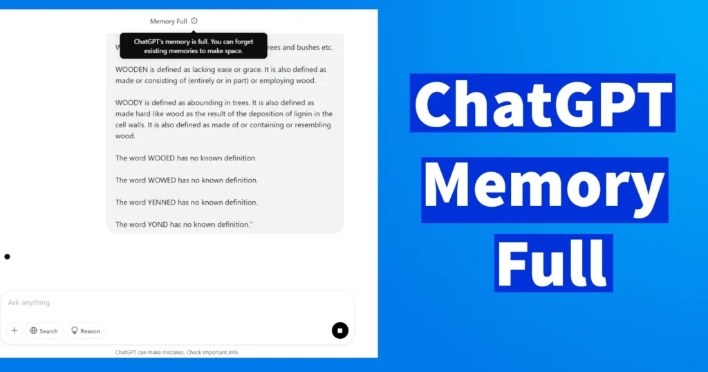 ChatGPT Memory Full