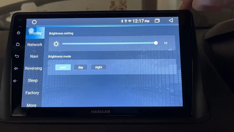 Car Android Settings Page