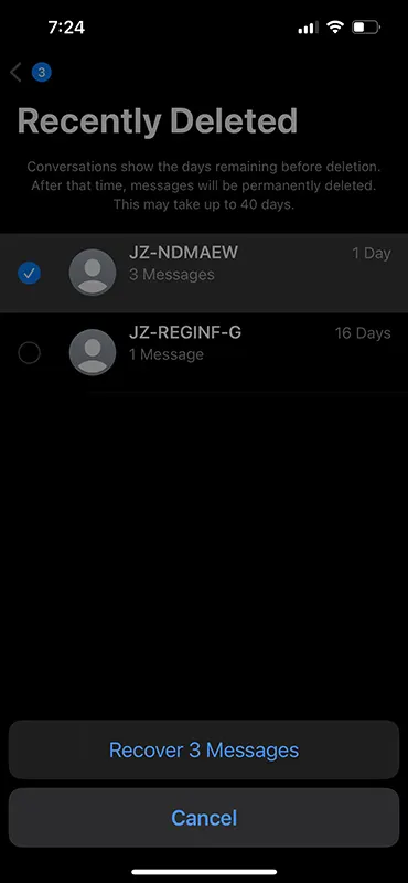 iPhone Recover Messages