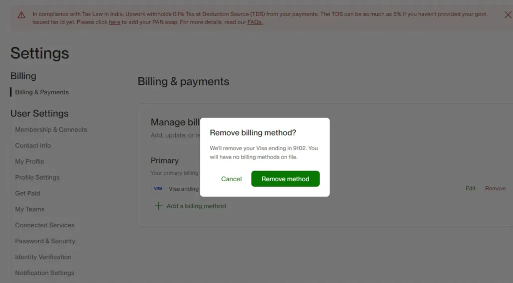 Remove Billing