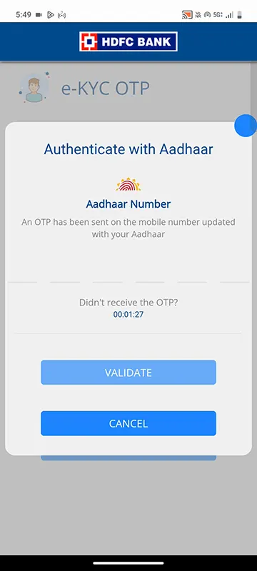 Aadhaar OTP eKYC