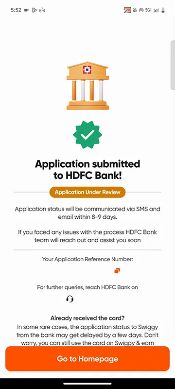 Application Submitted