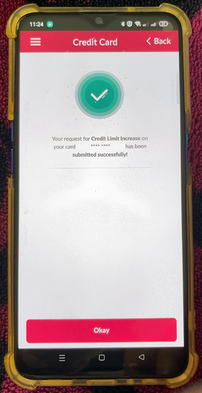 Credit Limit Increase Request