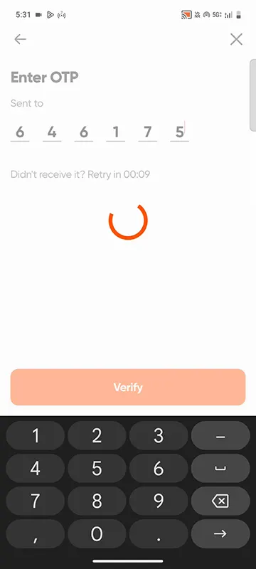 Swiggy Enter OTP
