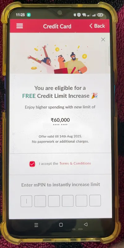 Free Credit Limit Increase