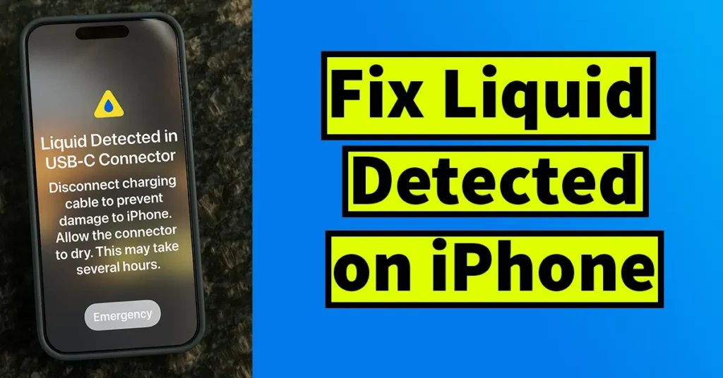 Liquid Detected in USB-C Connector