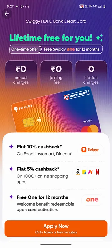 Swiggy Apply Page