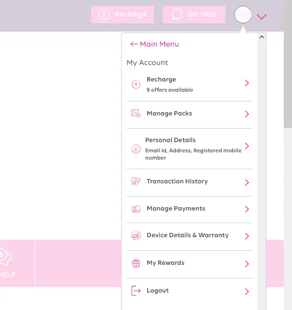 Tata Play My Account Device