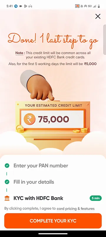 Your Estimate Limit
