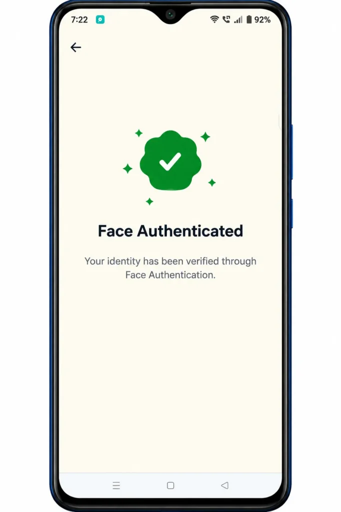 Aadhaar App Face Authenticated