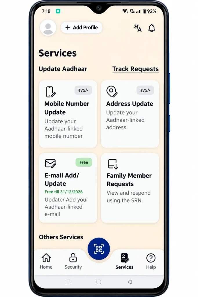 Aadhaar App Update Aadhaar