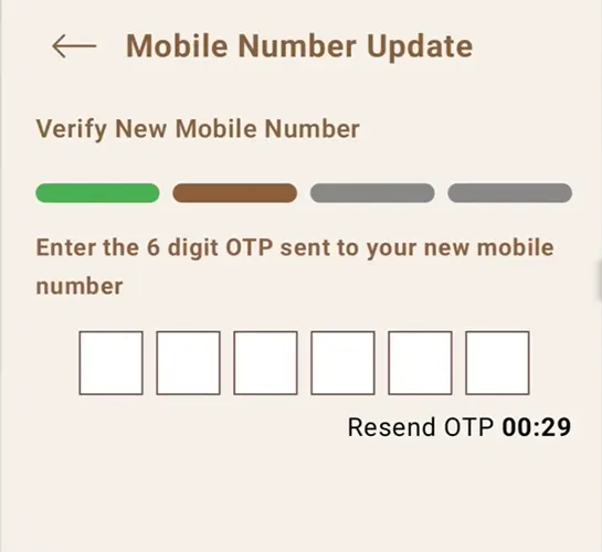 Verify New Mobile Number