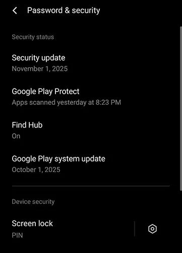 Password and Security