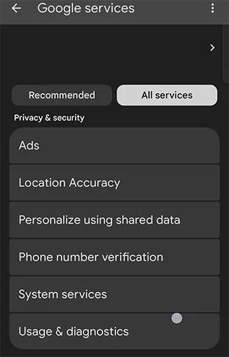 All Services Privacy and Security