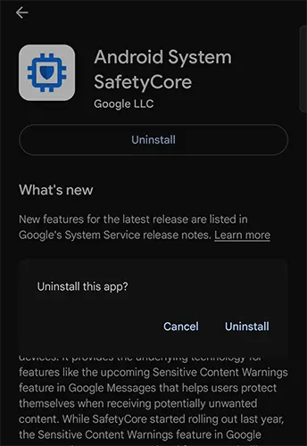 Android System SafetyCore