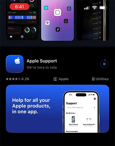 Apple Support app
