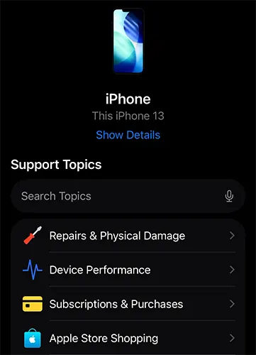 Apple Support Devices