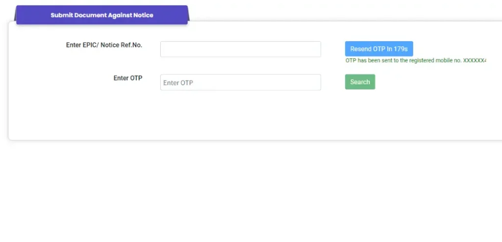 Submit Document Against Notice