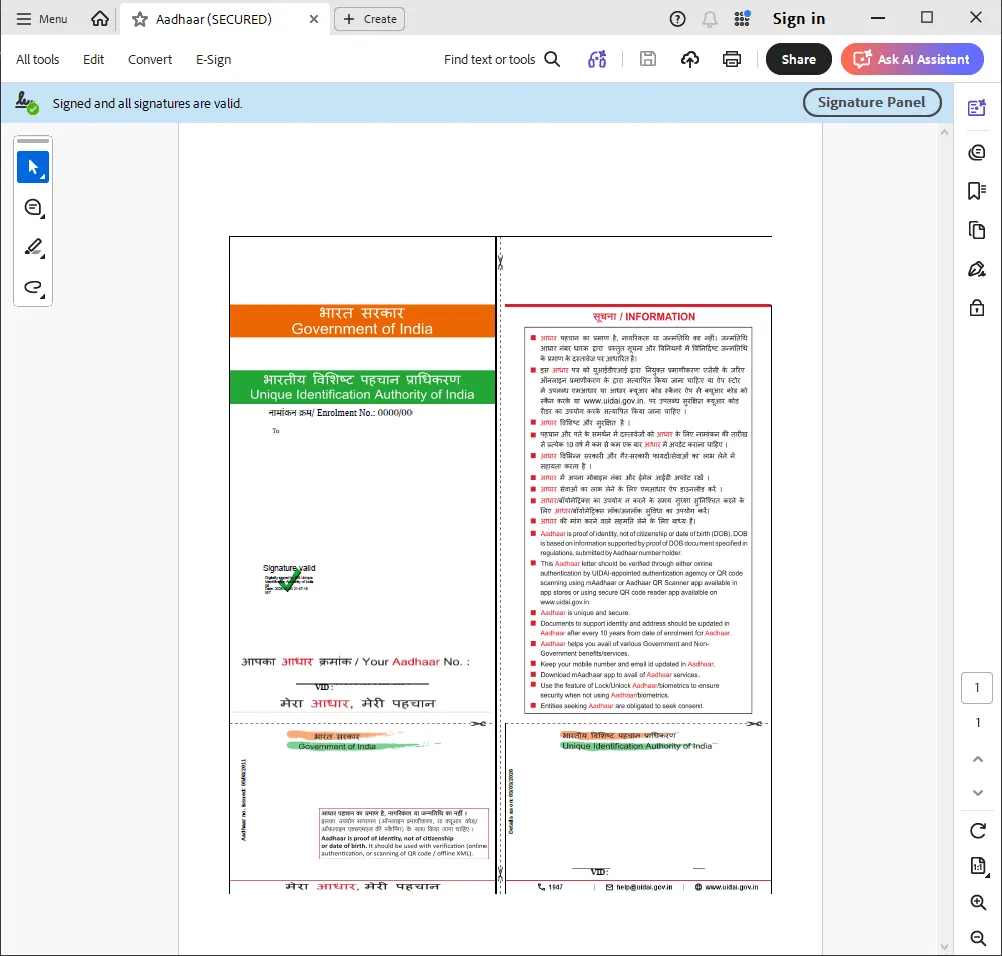 Aadhaar PDF