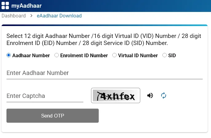 eAadhaar Download