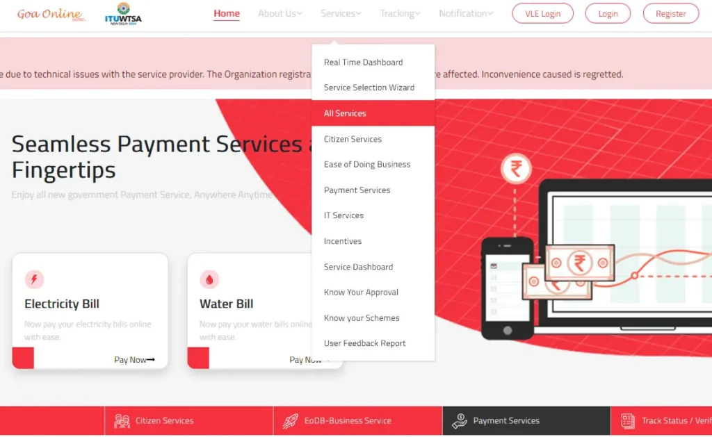 Goa Online All Services