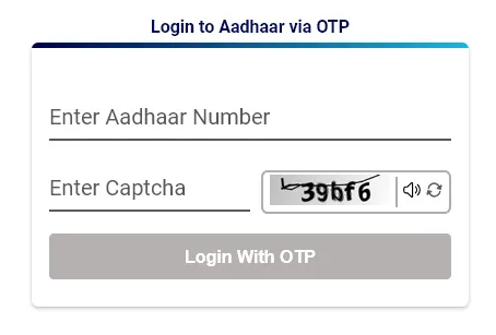 Login to Aadhaar with OTP