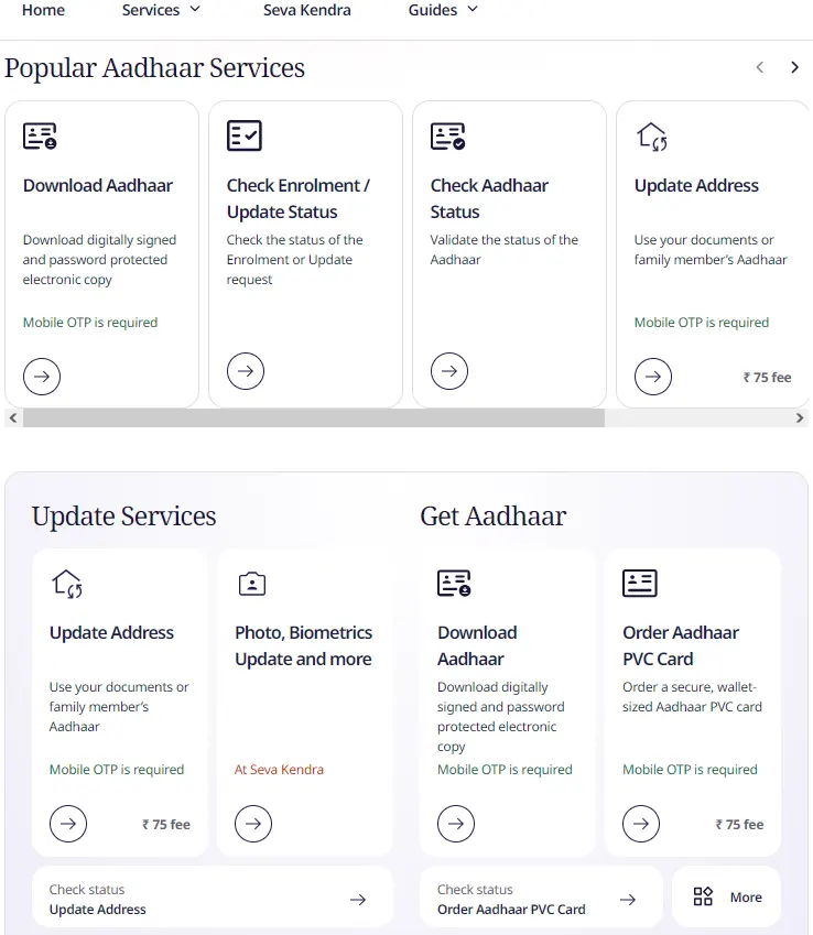 Welcome to MyAadhaar