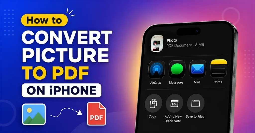 Convert a Picture to PDF on iPhone Without Any App