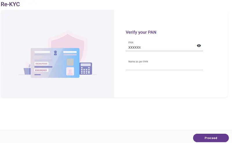 Verify PAN Re-KYC