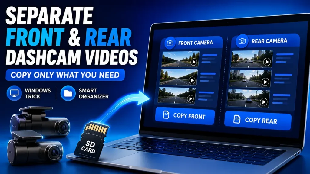 Separate Front and Rear Dashcam Videos
