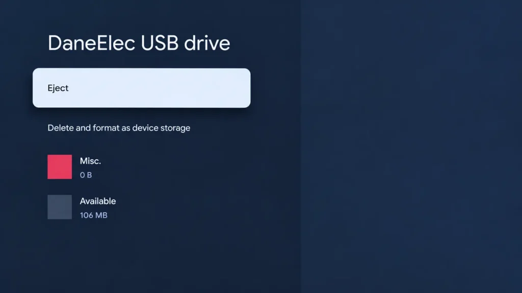 Google TV Eject USB