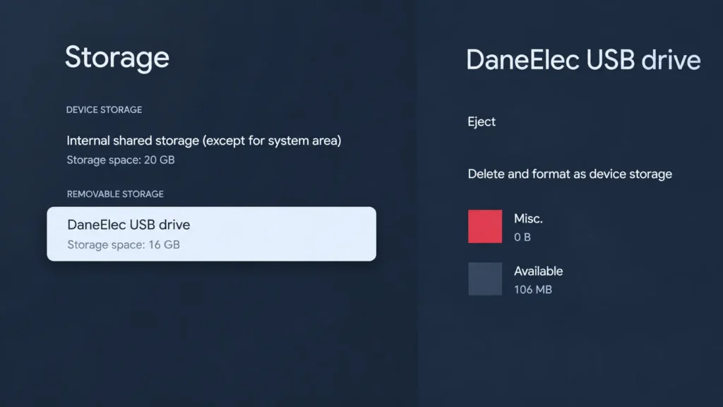 Google TV Storage