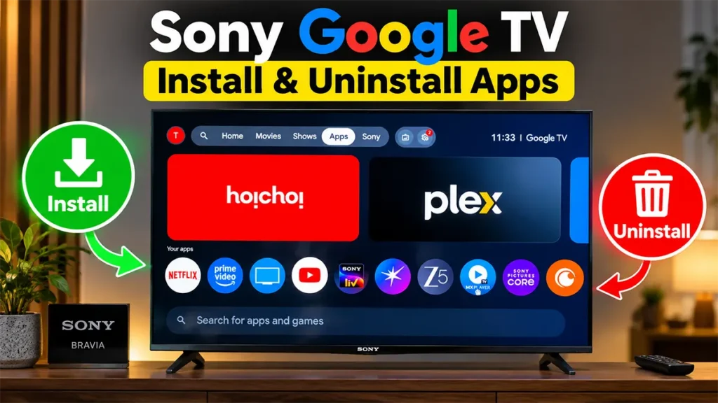 Install and Uninstall Apps on Sony Google TV