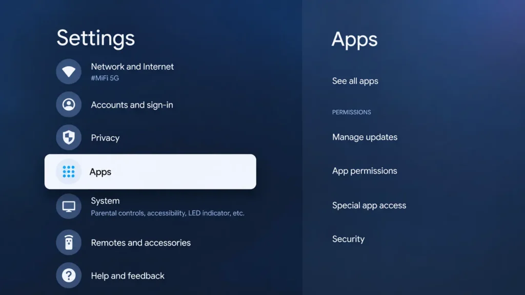 Sony TV Settings App