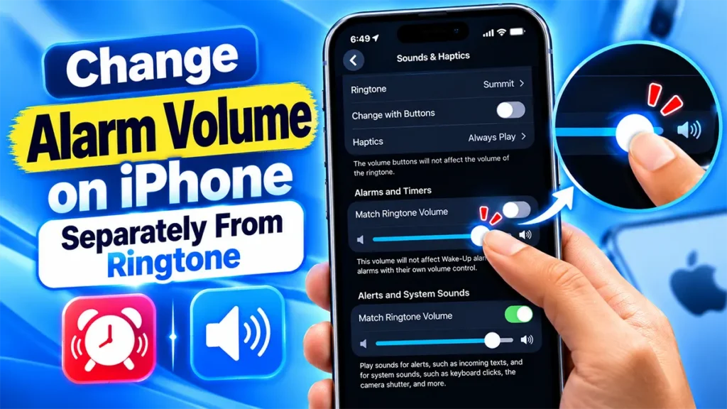 Change Alarm Volume on iPhone Separately From Ringtone