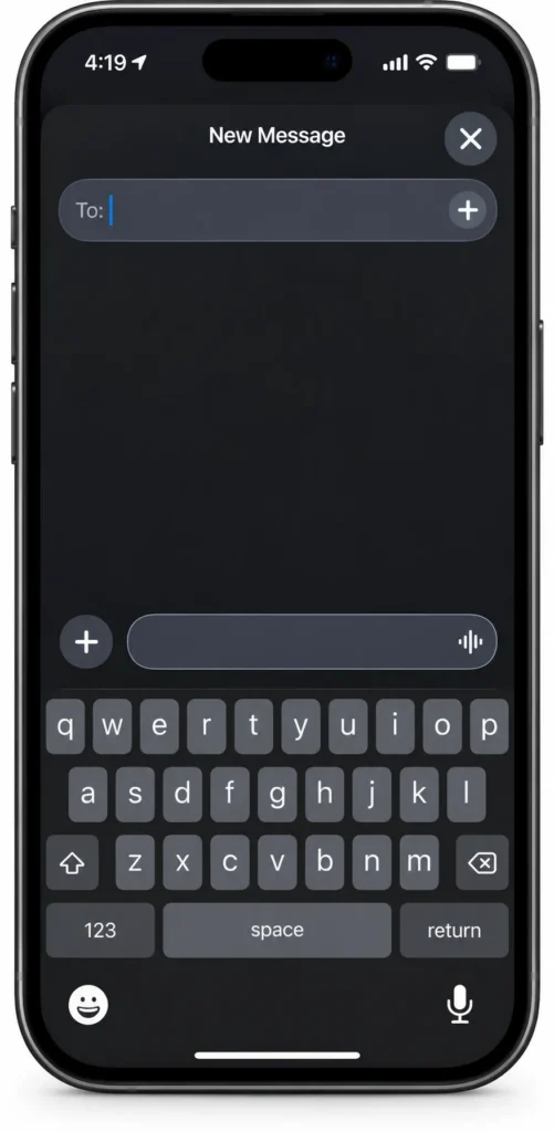 iPhone Message MIC Button