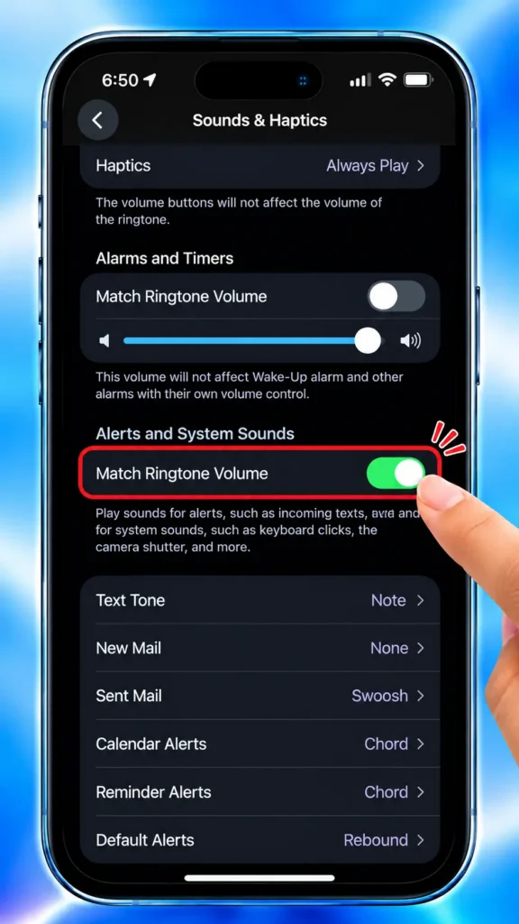 Match Ringtone Volume