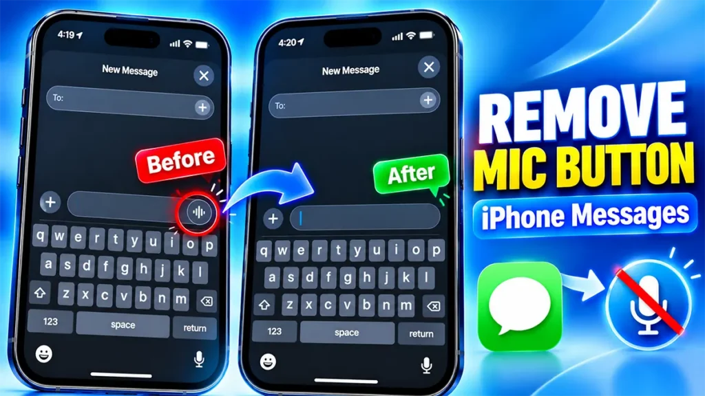 REMOVE MIC BUTTON iPhone Messages